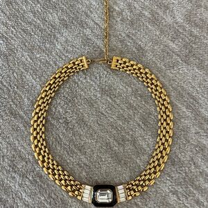 Elegant Gold and Black Necklace